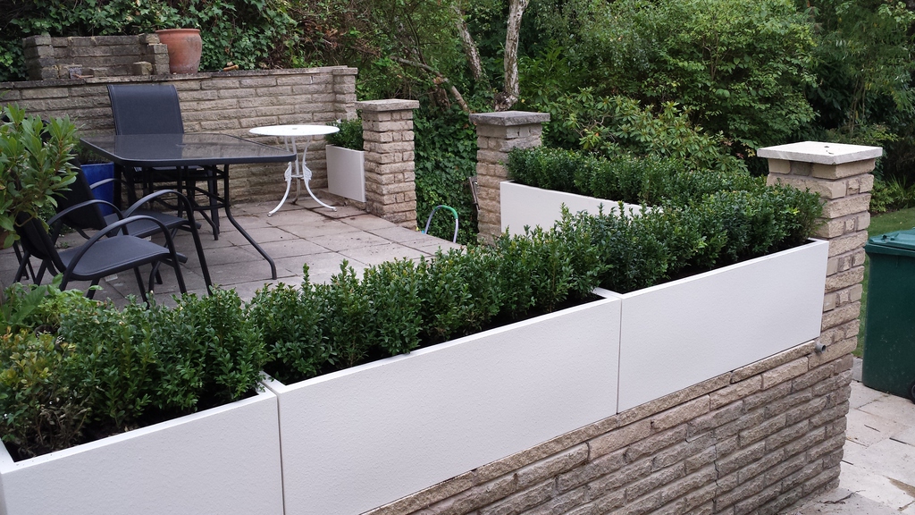 Outdoor barrier planters Livingreen Design ESI External Works