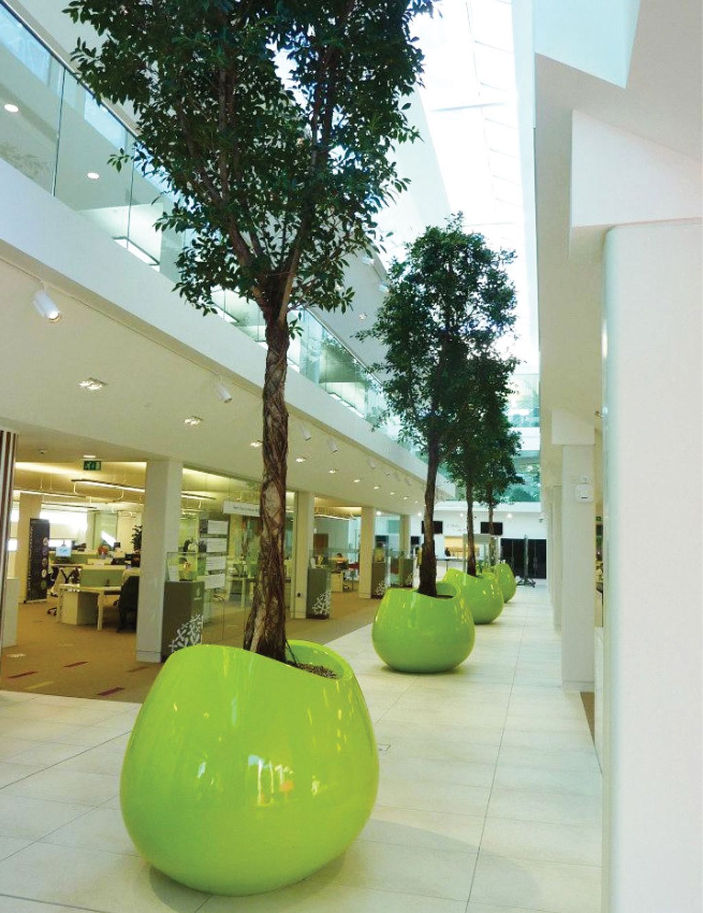 Blob large indoor tree planters Livingreen Design ESI Interior Design