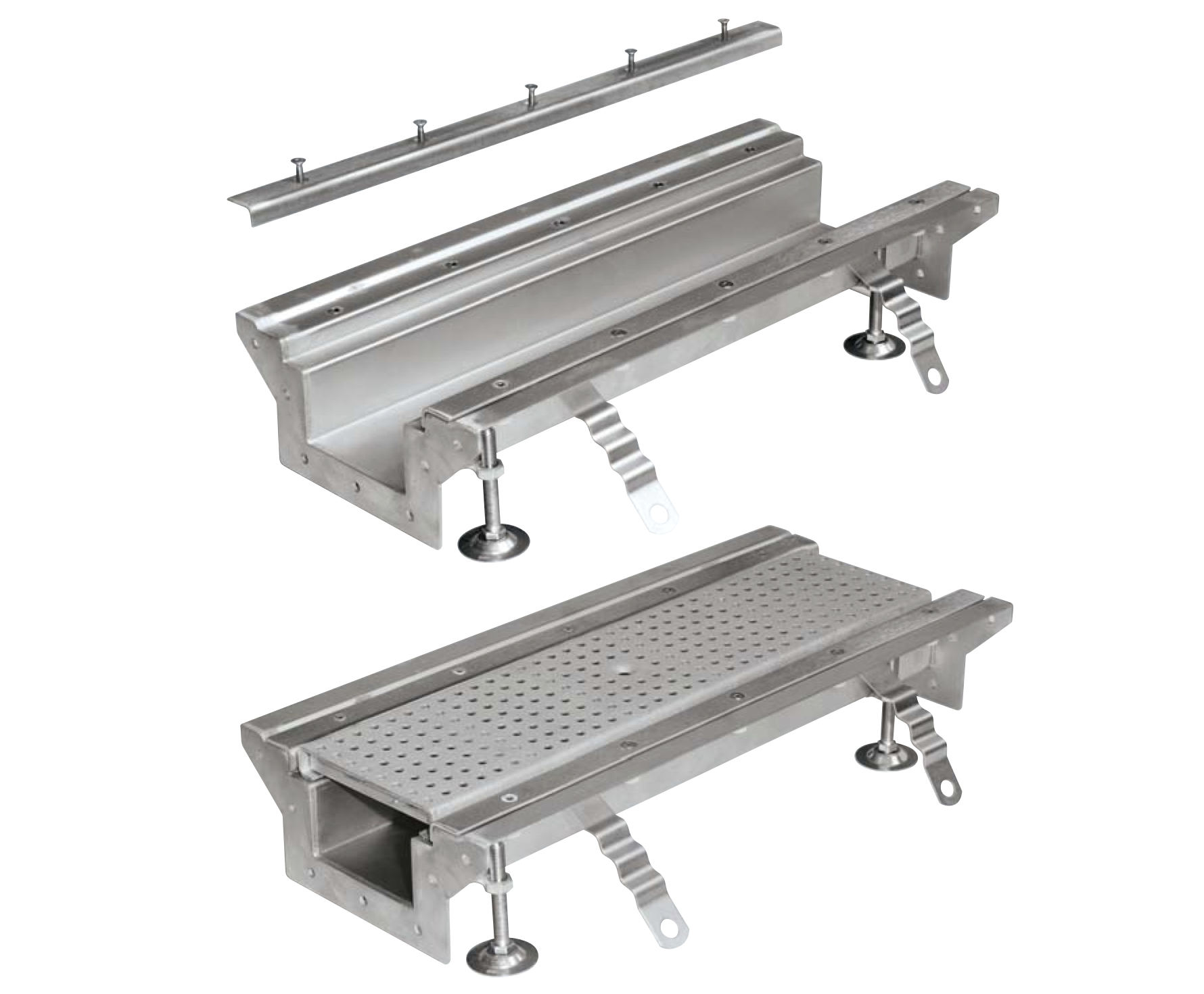 AS201 mechanical clamp stainless steel drainage channel ACO Building