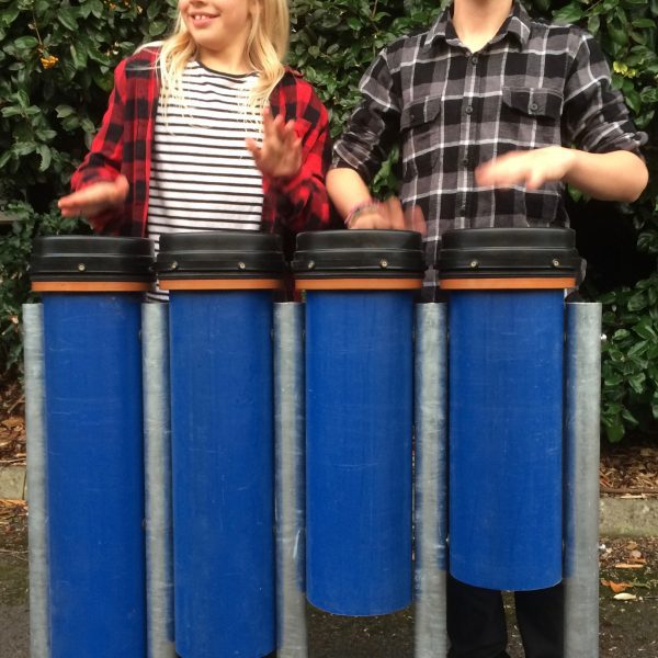 Steel framed pipe drums Acoustic Arts ESI External Works