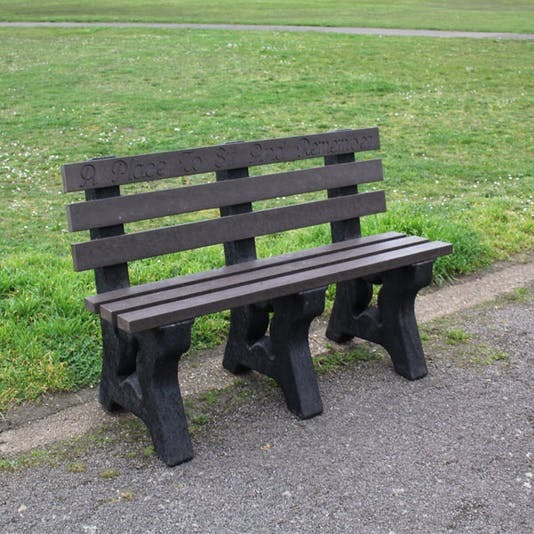 100% Recycled Plastic Park Bench With Back | NBB Recycled Furniture ...