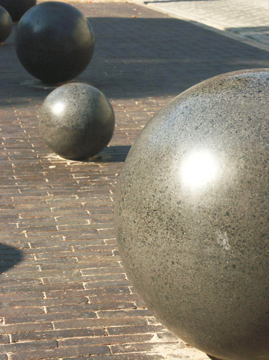 Round cast stone bollards | URBASTYLE® | ESI External Works