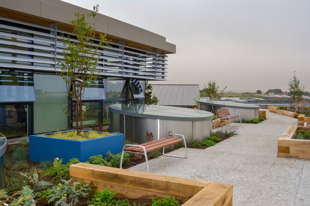 Outdoor furniture for university library's roof terrace Artform Urban