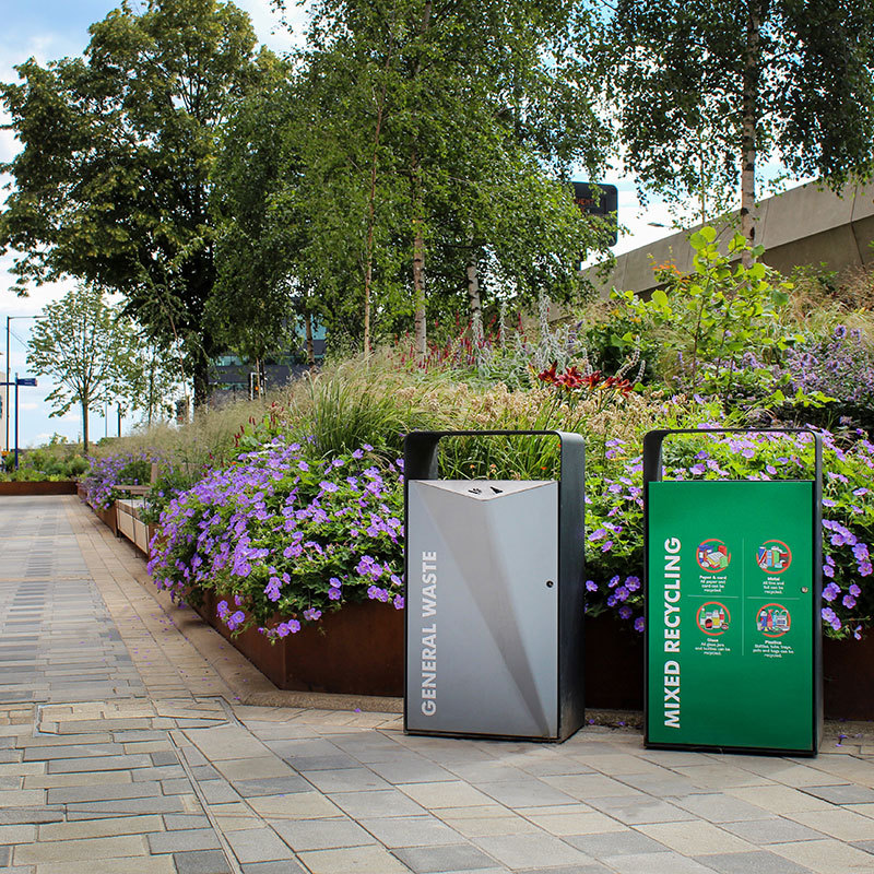 Litter and recycling bins University of Sheffield Artform Urban