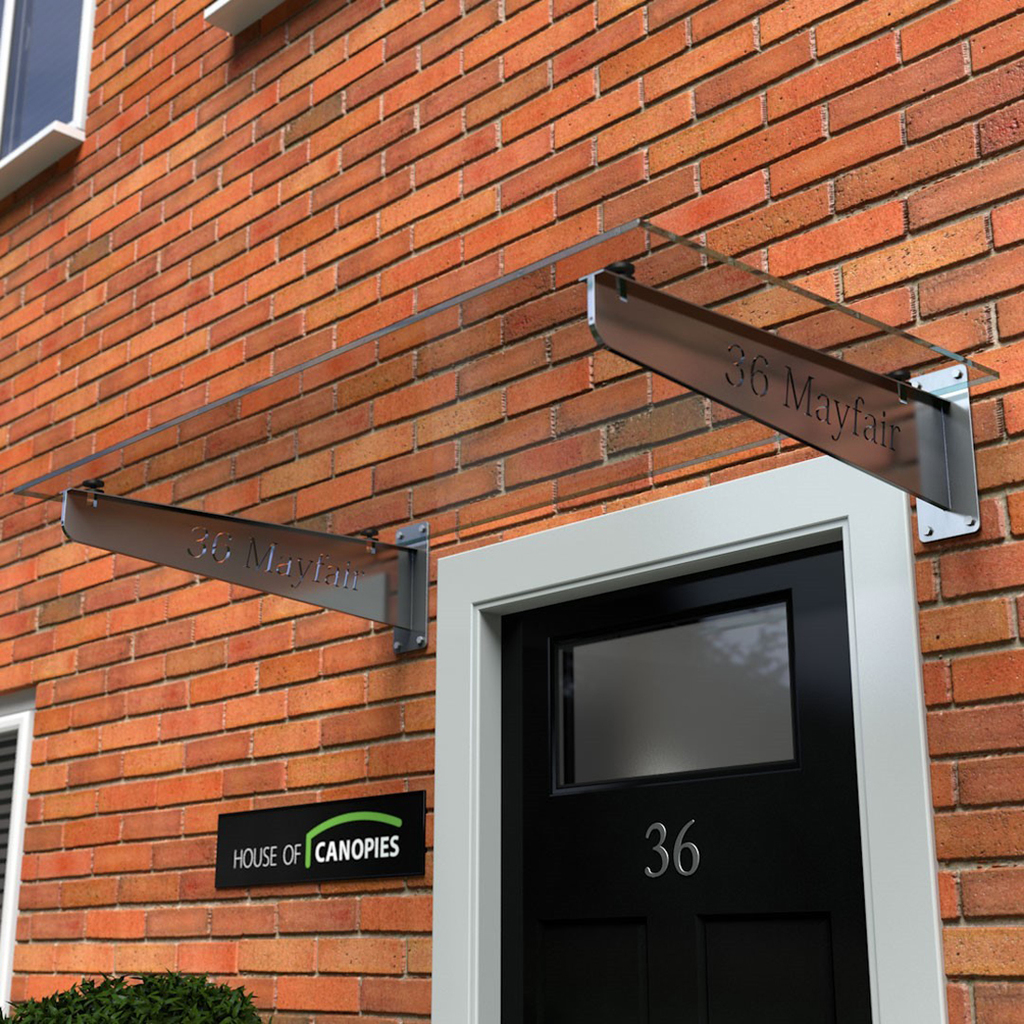 Type G glass door canopy House of Canopies ESI Building Design