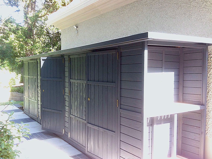 Vertical bike shed and general storage unit The Bike Shed Company ESI External Works