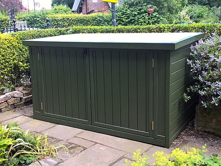 Pedalbase 5 solid timber bike shed The Bike Shed Company ESI External Works