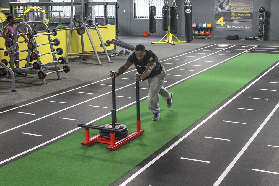 TVS designs and installs bespoke indoor workout area TVS Gym Flooring