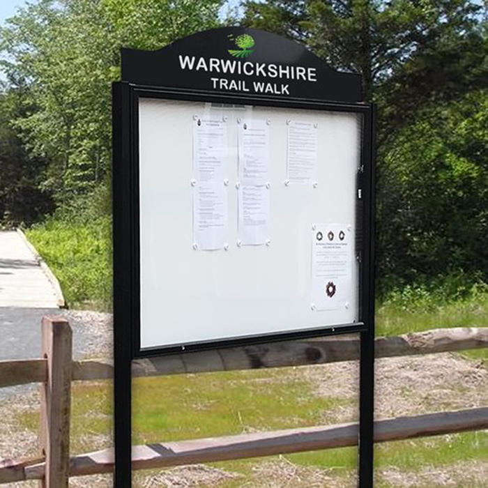 Classic 58 post mounted outdoor noticeboard Notice Board Company