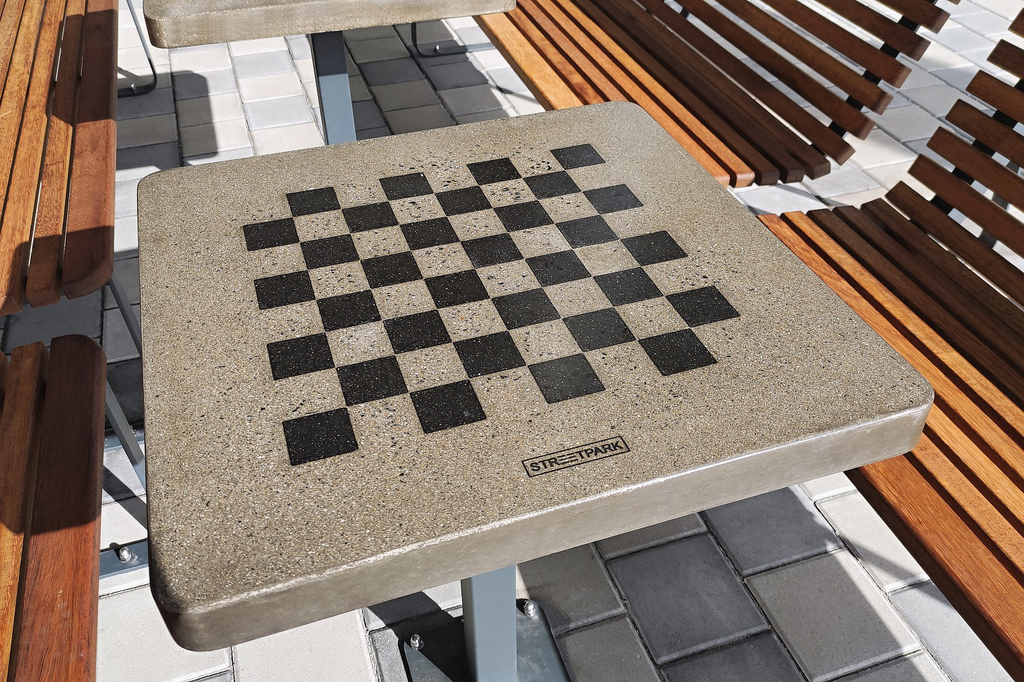 MAT chess table for parks and leisure areas STREETPARK GreenBlue