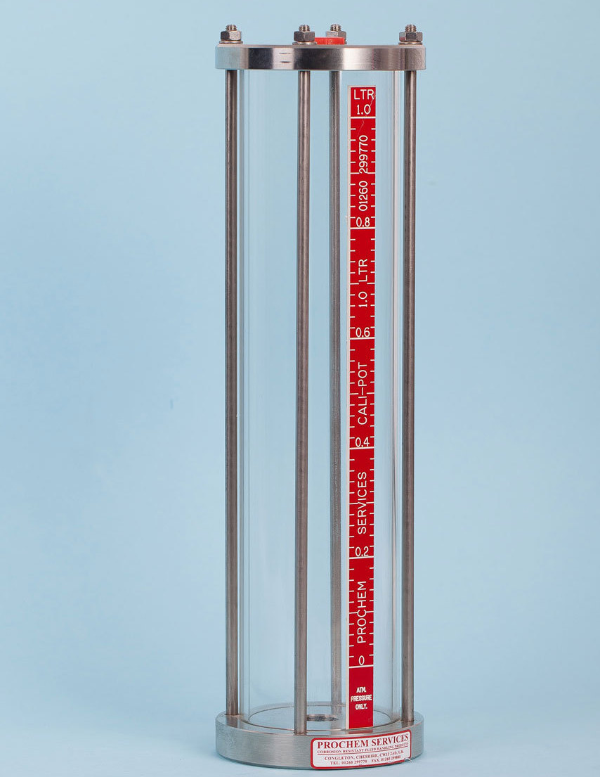 Calipot series calibration vessels for dosing pumps Prochem Services