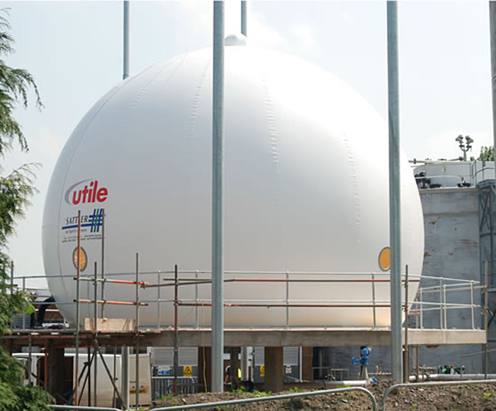 Sattler double membrane gas holder Utile Engineering Co ESI Enviropro