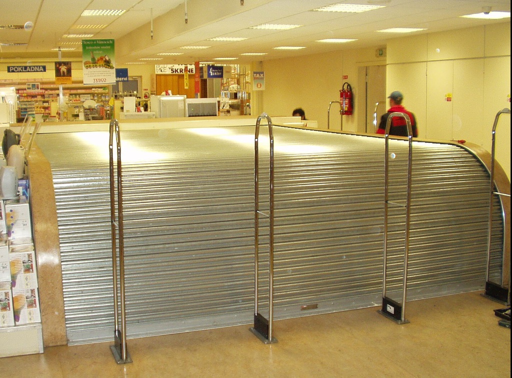 Horizontal roller shutter Bolton Gate Company ESI Building Design