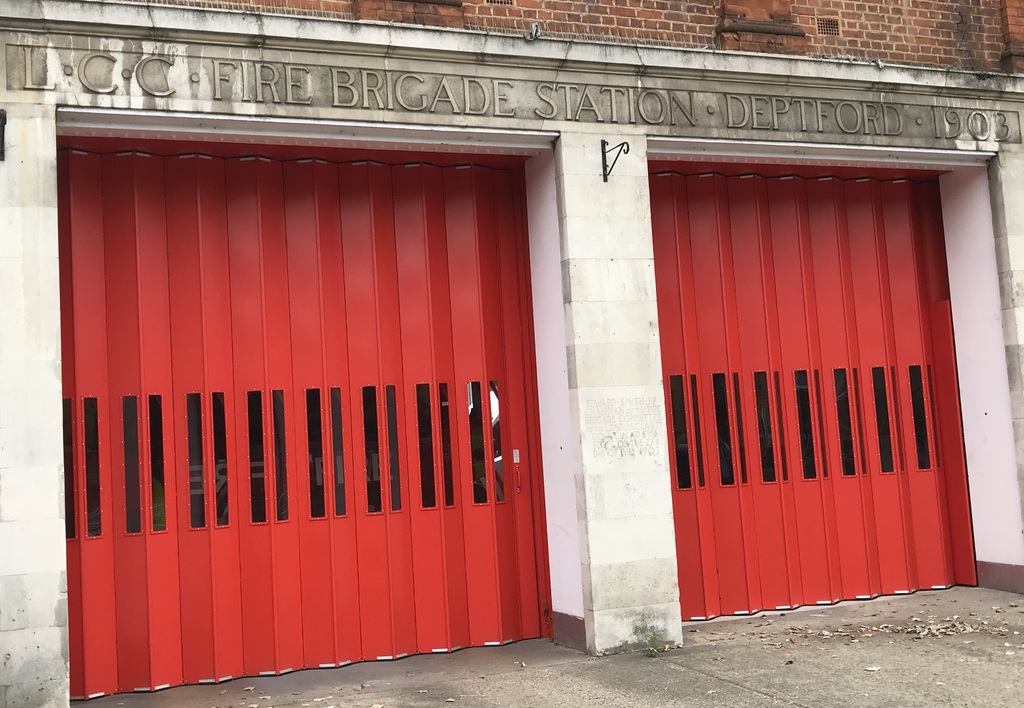 Folding appliance bay doors - Deptford Fire Station | Bolton Gate