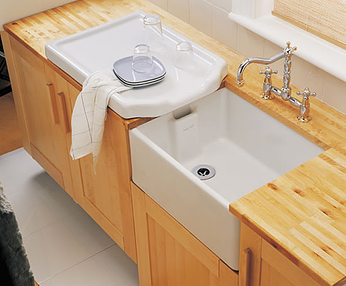 ceramic belfast sink kitchen drainer