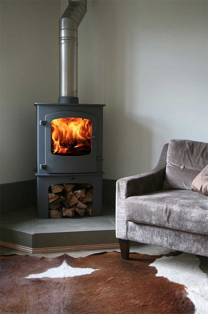 Cove 2B biomass/multifuel boiler stove A J Wells ESI Interior Design
