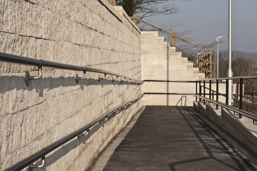 Keystone retaining wall system Anderton ESI External Works