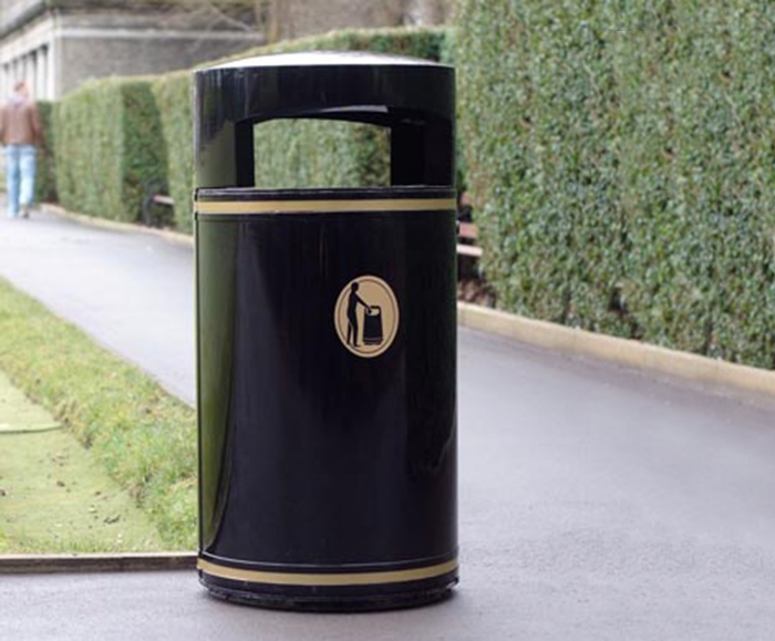Metal Chieftain™ litter bin Glasdon UK ESI External Works