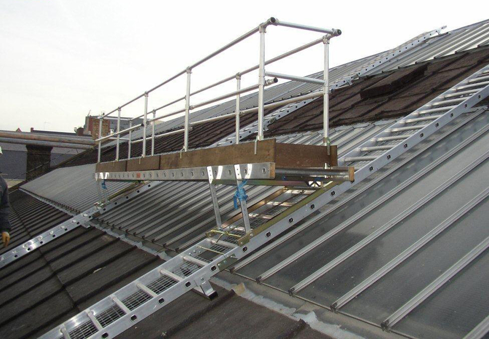 RoofWalk rolling work platform for fragile roofs EasiDec Access