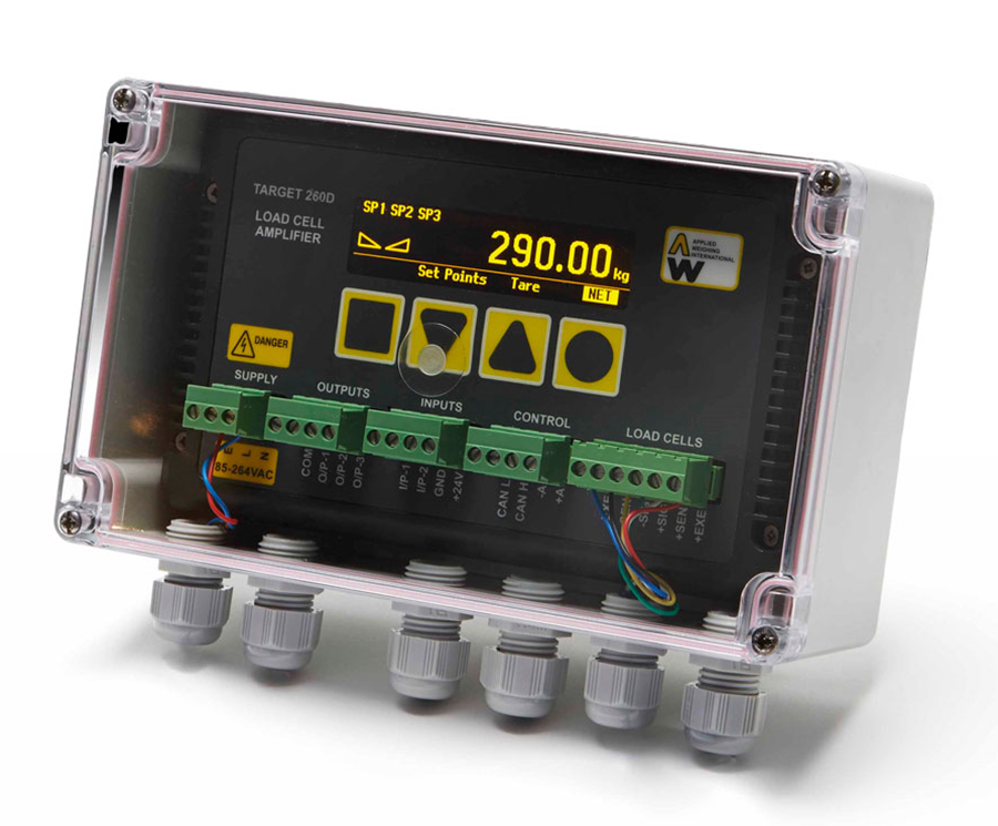 Target load cell amplifiers with weight display Applied Weighing
