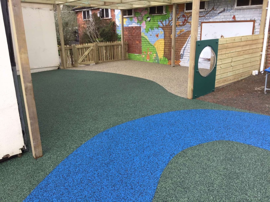 Rubber mulch safety surfacing for play areas DCM Surfaces ESI