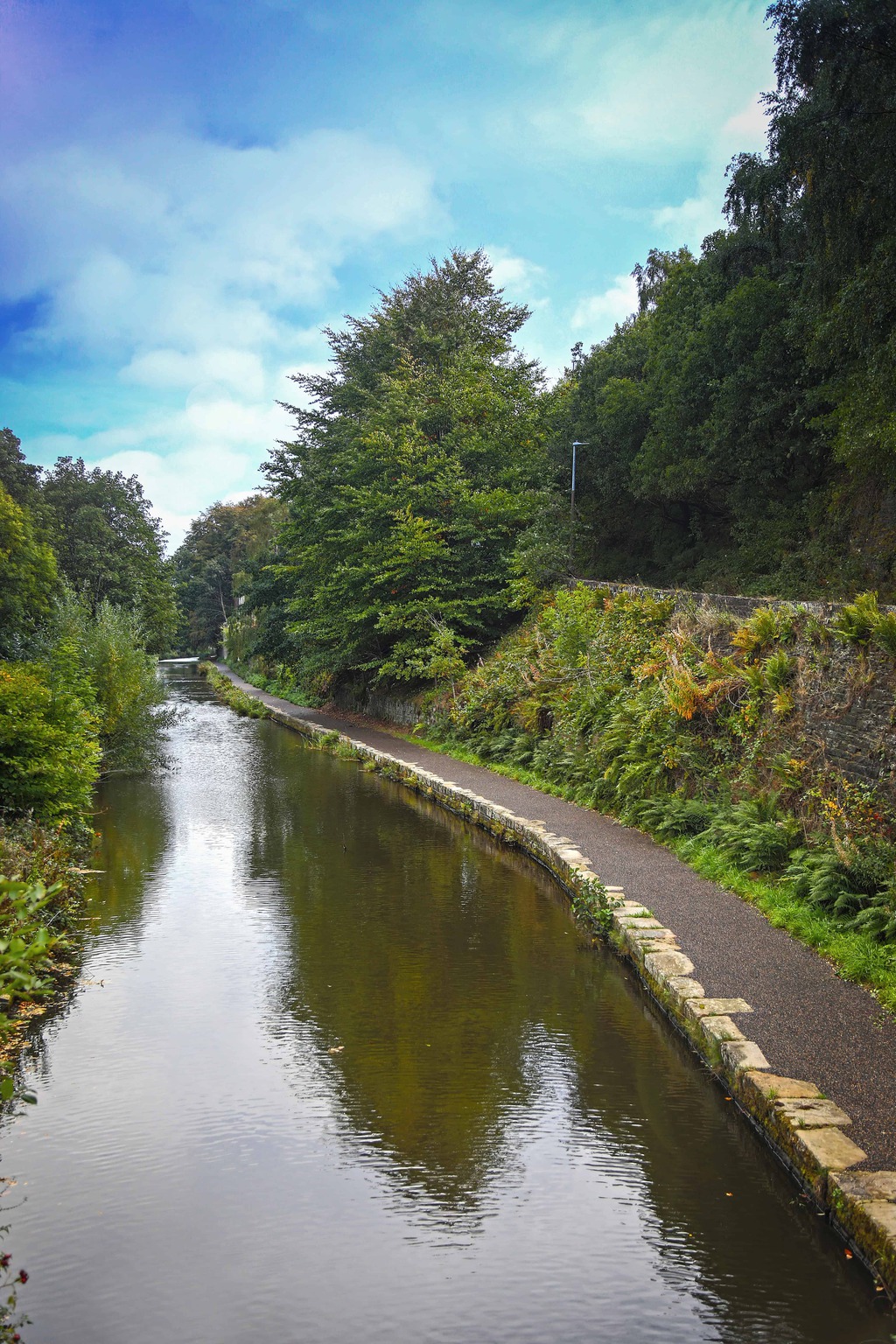 Rubbergravel surfacing for canal tow path, Huddersfield DCM Surfaces
