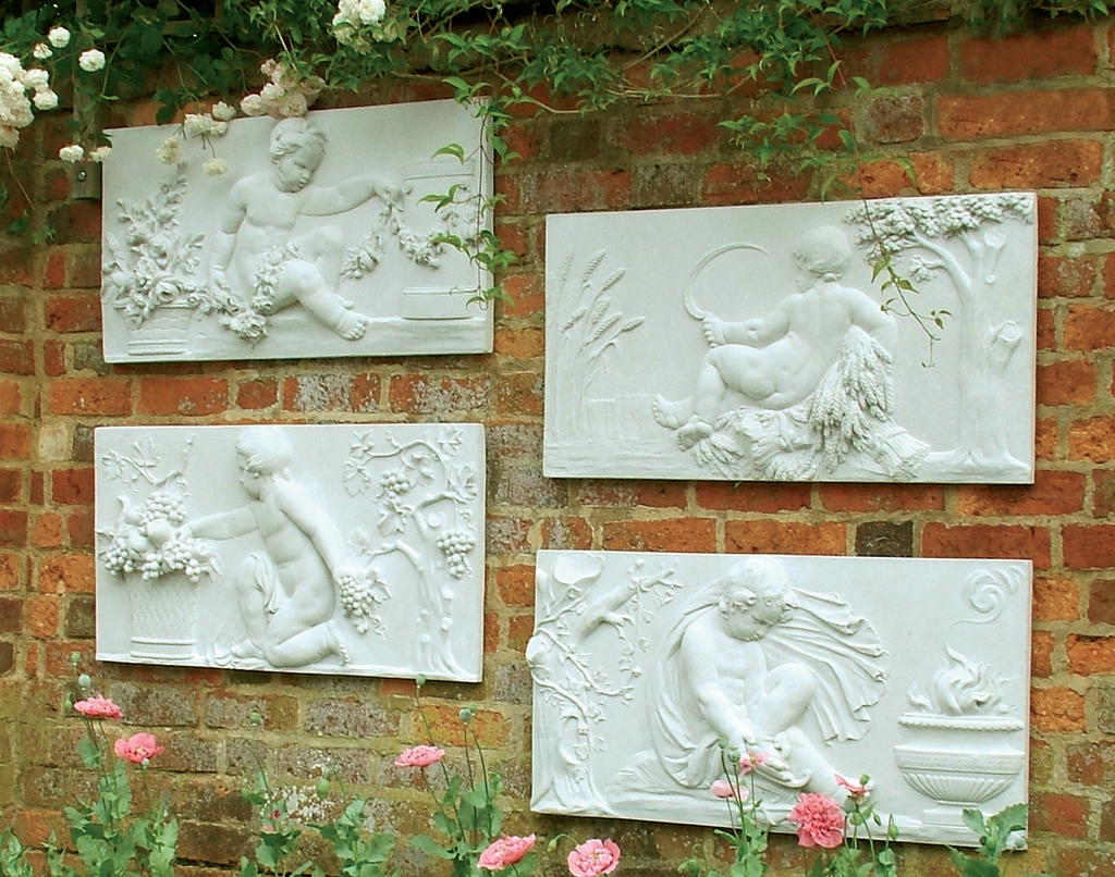 Cast stone wall plaques Haddonstone ESI External Works