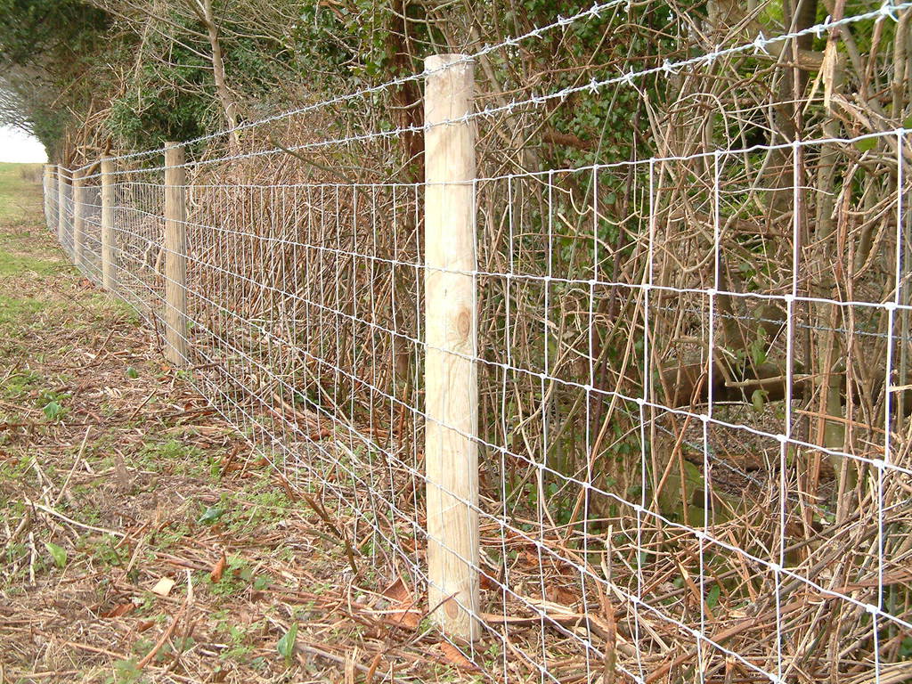 Estate fencing machine round posts AVS Fencing ESI External Works