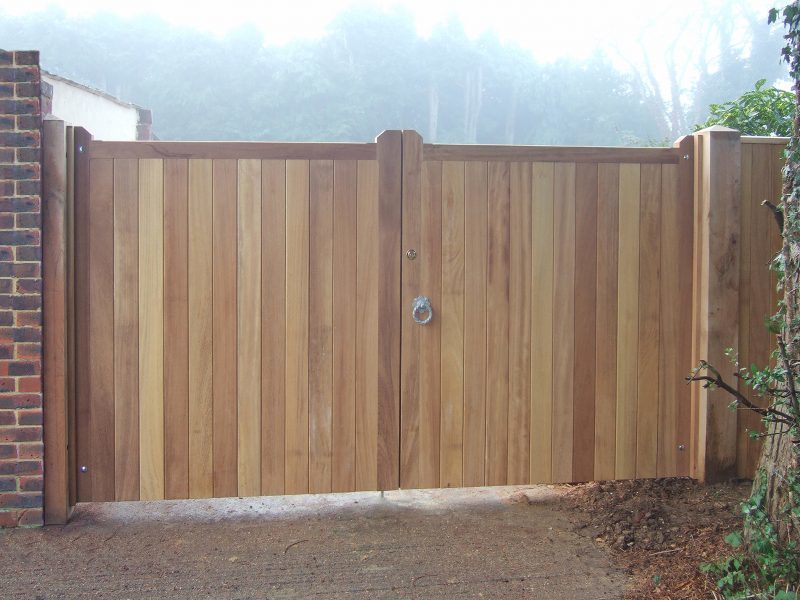 Timber driveway gates AVS Fencing ESI External Works