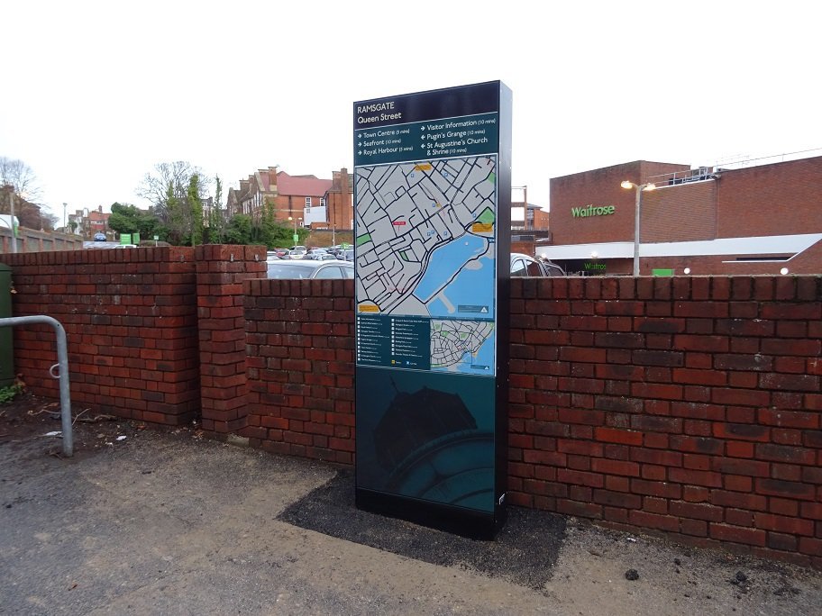 Contemporary wayfinding signage scheme for coastal town Fitzpatrick