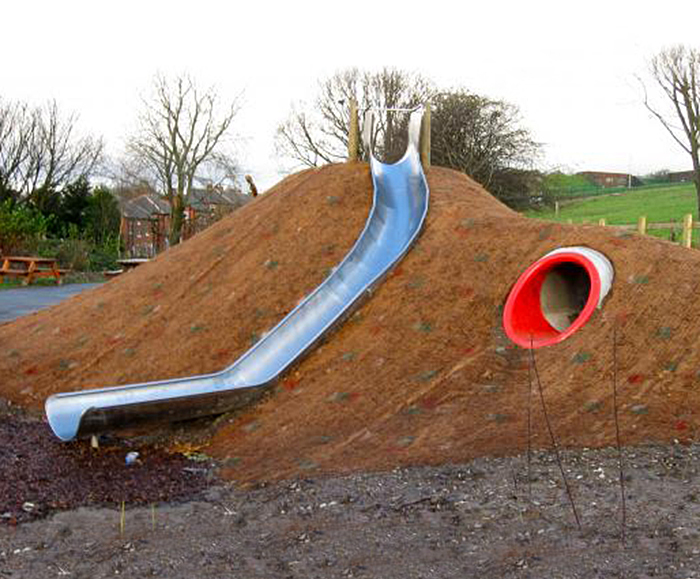 Halfround (open) embankment slides Massey & Harris (Eng) Ltd ESI