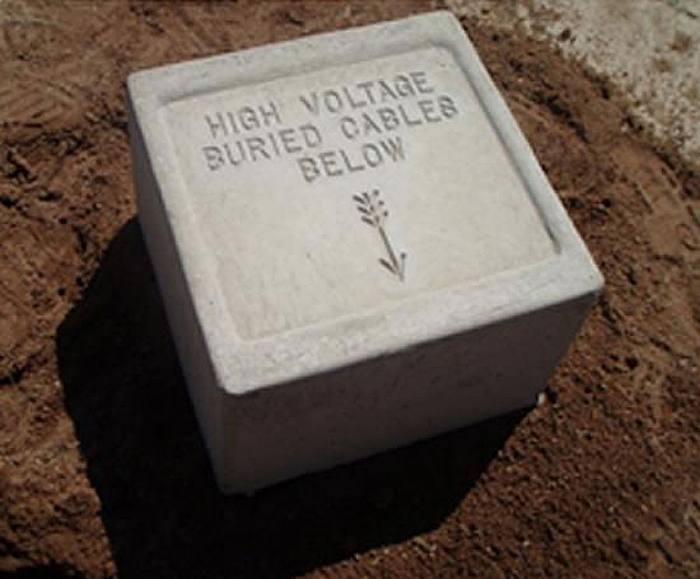 Precast concrete cable marker blocks Elite Precast Concrete ESI