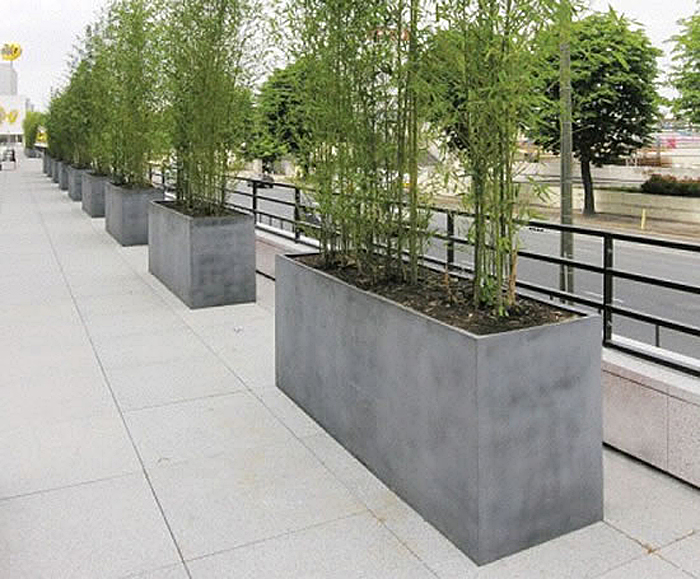 Outdoor barrier planters Livingreen Design ESI External Works