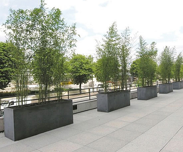 Outdoor barrier planters Livingreen Design ESI External Works