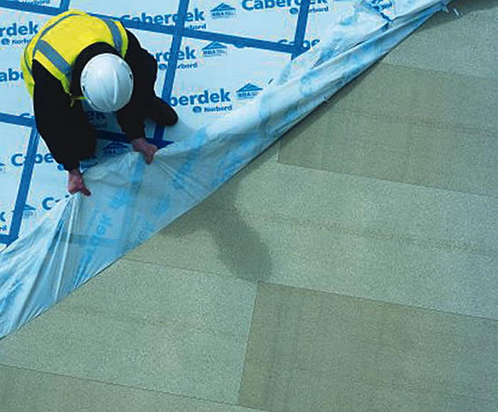CaberDek peelable filmprotected chipboard flooring West Fraser ESI