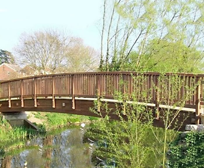 Laminated timber beam footbridges | Sarum Hardwood Structures | ESI ...