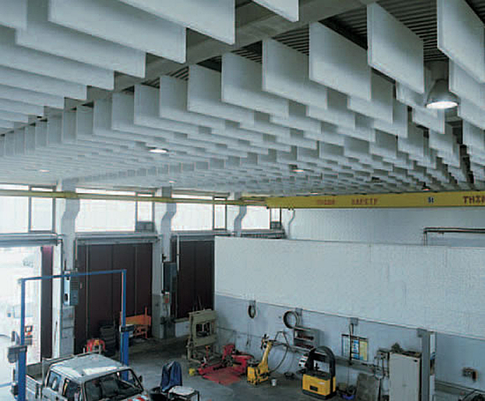 Bafflesorba™ suspended noise absorbers Soundsorba® ESI Building Design