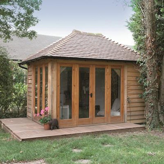 Oak-framed home offices | Round Wood of Mayfield | ESI External Works