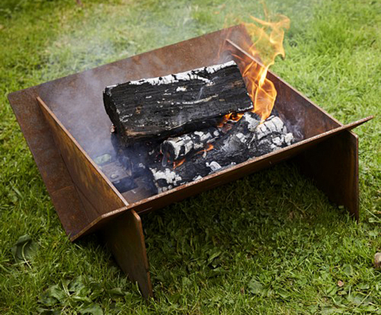 Minima Flat Pack Corten Steel Fire Pit