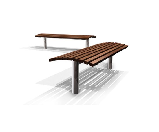 s19 - stainless steel/galvanised steel and timber bench | Omos | ESI ...