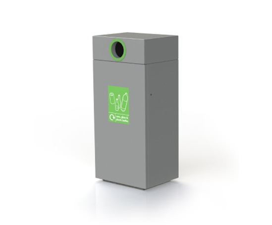 s45 - steel and aluminium recycling bin, 115 litres | Omos | ESI ...