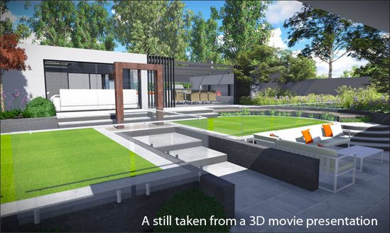 3D animation of garden design