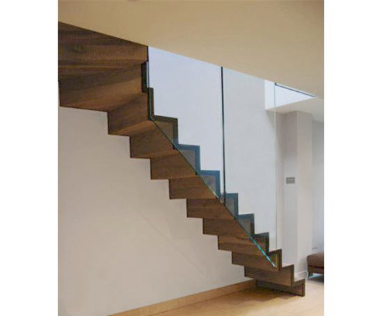 Minimal cantilevered steel and oak staircase, London | Diapo | ESI ...