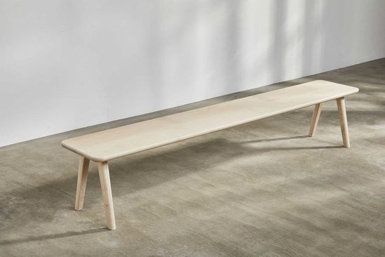 Sage bench in sycamore
