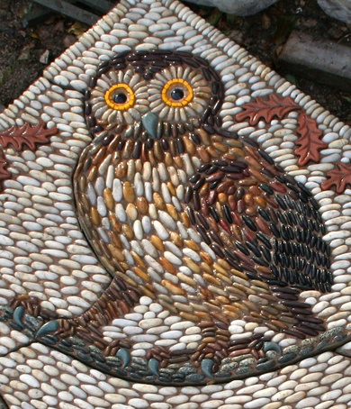 Owl detail – mosaic, Livingston