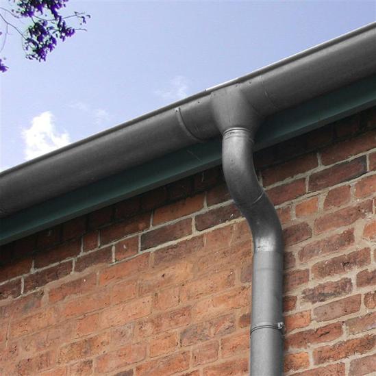 Zinc round downpipe 80mm Metal Gutta ESI Building Design