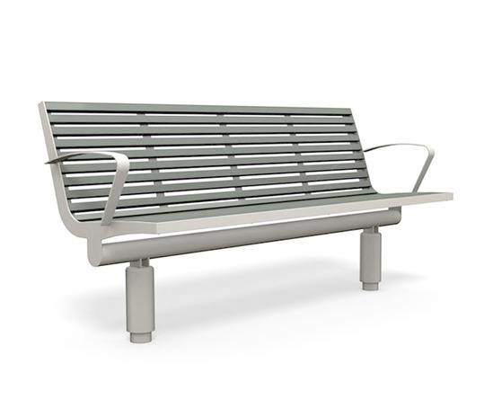 Benkert Comfony 400 recyclable bench | Benkert Street Furniture | ESI ...