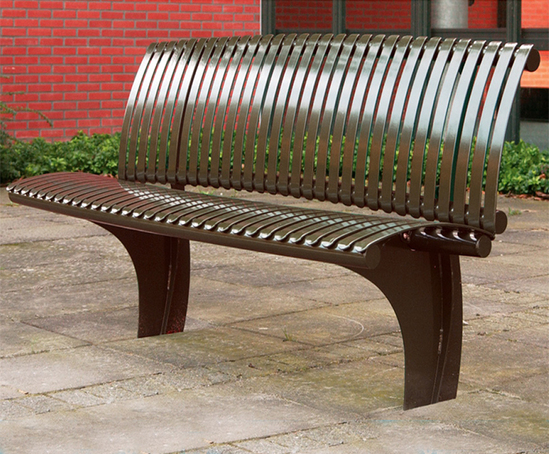 Piano - galvanised, coated steel bench | Cyclepods | ESI External Works