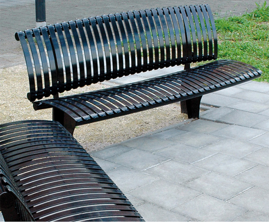 Piano - galvanised, coated steel bench | Cyclepods | ESI External Works