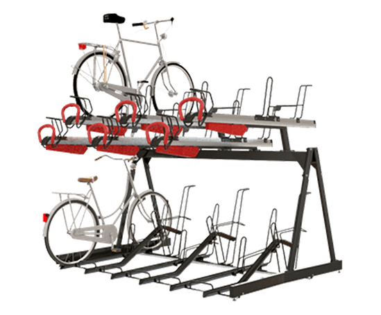 Easylift Premium gas-assisted two-tier cycle rack | Cyclepods | ESI ...